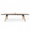 Table de ping pong convertible 274 chêne massif chassis noir