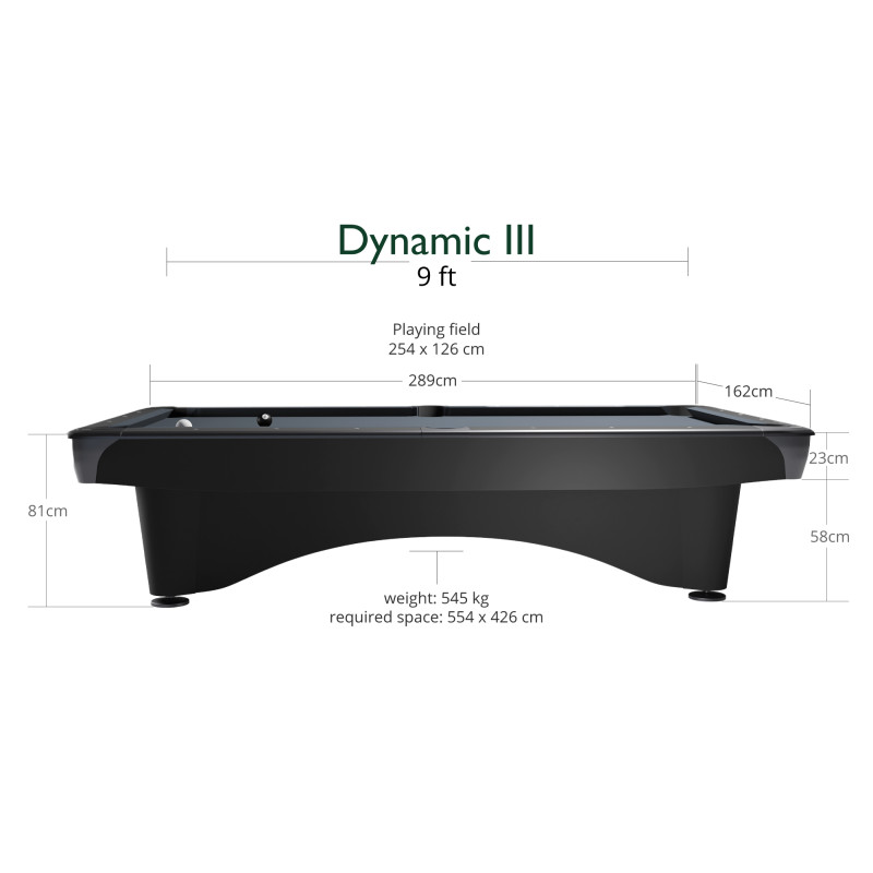 Billard Américain Rasson Victory II Noir 8ft