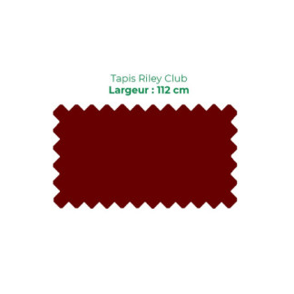 Tapis Riley Club Bordeaux largeur 112 cm